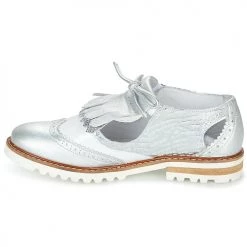 Chaussures Femme Derbies Regard RETAZO Blanc / Argent -Derbies Soldes 6809329 500 D