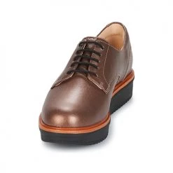 Chaussures Femme Derbies Clarks TEADALE Dark Tan Lea -Derbies Soldes 8058552 500 C