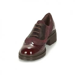 Chaussures Femme Derbies Wonders NAPHYA Bordeaux -Derbies Soldes 8099604 500 C