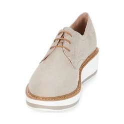 Chaussures Femme Derbies André CHICAGO Taupe -Derbies Soldes 8401003 500 C